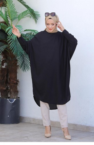 0157Sgs Yarasa Model Tunik Siyah