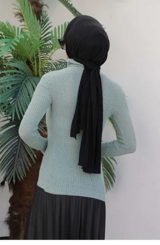 0024Mp Rollkragen-Strickpullover Mint 6469