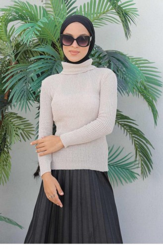 0024Mp Turtleneck Knitwear Sweater Beige 6470