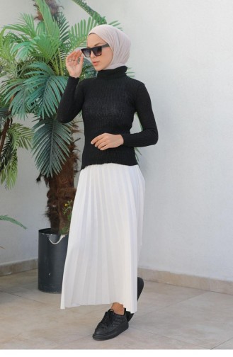 0024Mp Pull En Maille Col Roulé Noir 6526