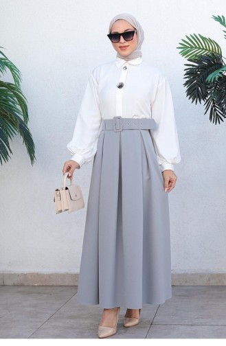 5053Nrs Pleated Skirt Gray 6662