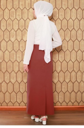 0725Gln Hijab Pencil Skirt Cinnamon 6679