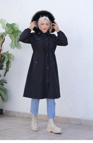 Manteau Fourrure Tissu Bondit 6000Tbt Noir 6729