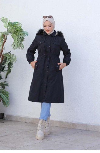 Manteau Fourrure Tissu Bondit 6000Tbt Noir 6729