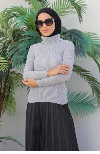 0024Mp Turtleneck Knitwear Sweater Gray 6801