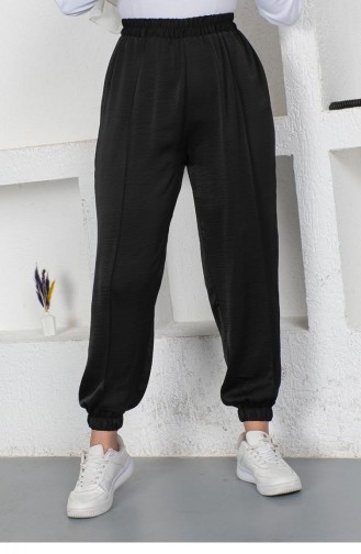 6152Nrs Elastic Waist And Leg Trousers Black 6827