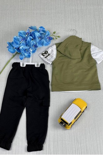 2202Tt Boy`s Three Piece Suit Green 7028