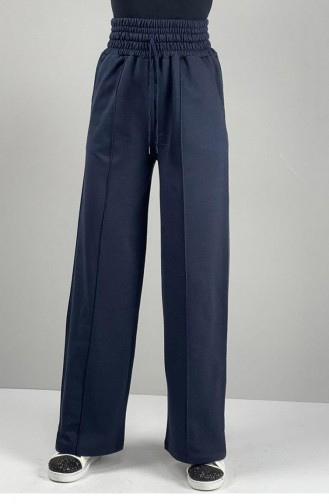 Pantalon Taille Haute 1043Mg Bleu Marine 7306