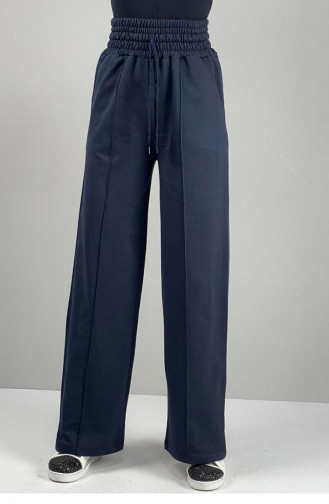 1043Mg High Waist Trousers Navy Blue 7306