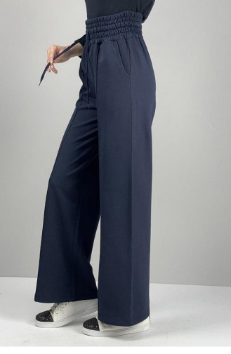 1043Mg High Waist Trousers Navy Blue 7306