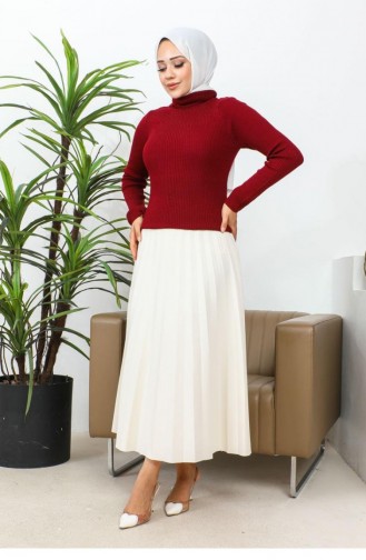 0060Mp Turtleneck Sweater Claret Red 7341