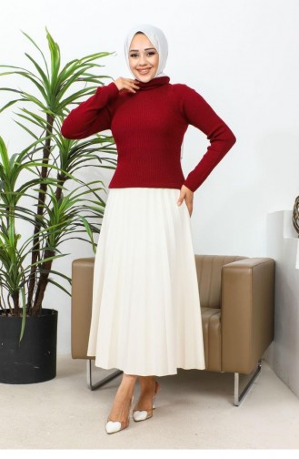 0060Mp Turtleneck Sweater Claret Red 7341