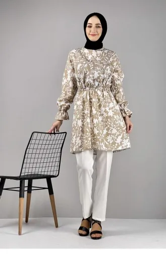 Tuniek Met Patroon 0134-01 Mink 0134-01