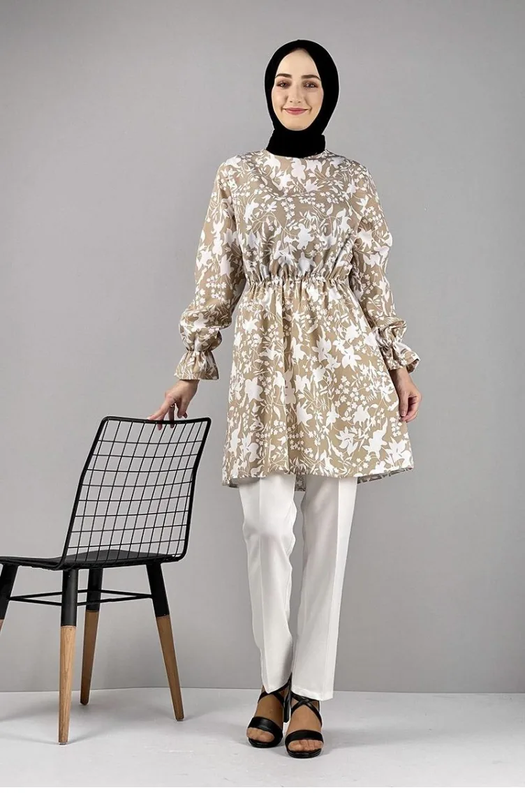 Tuniek Met Patroon 0134-01 Mink 0134-01