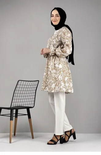 Tuniek Met Patroon 0134-01 Mink 0134-01