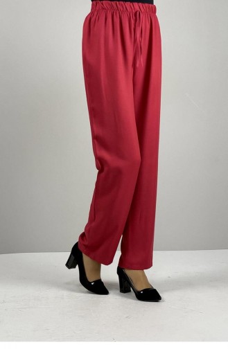 6111Nrs Straight Leg Trousers Claret Red 7577