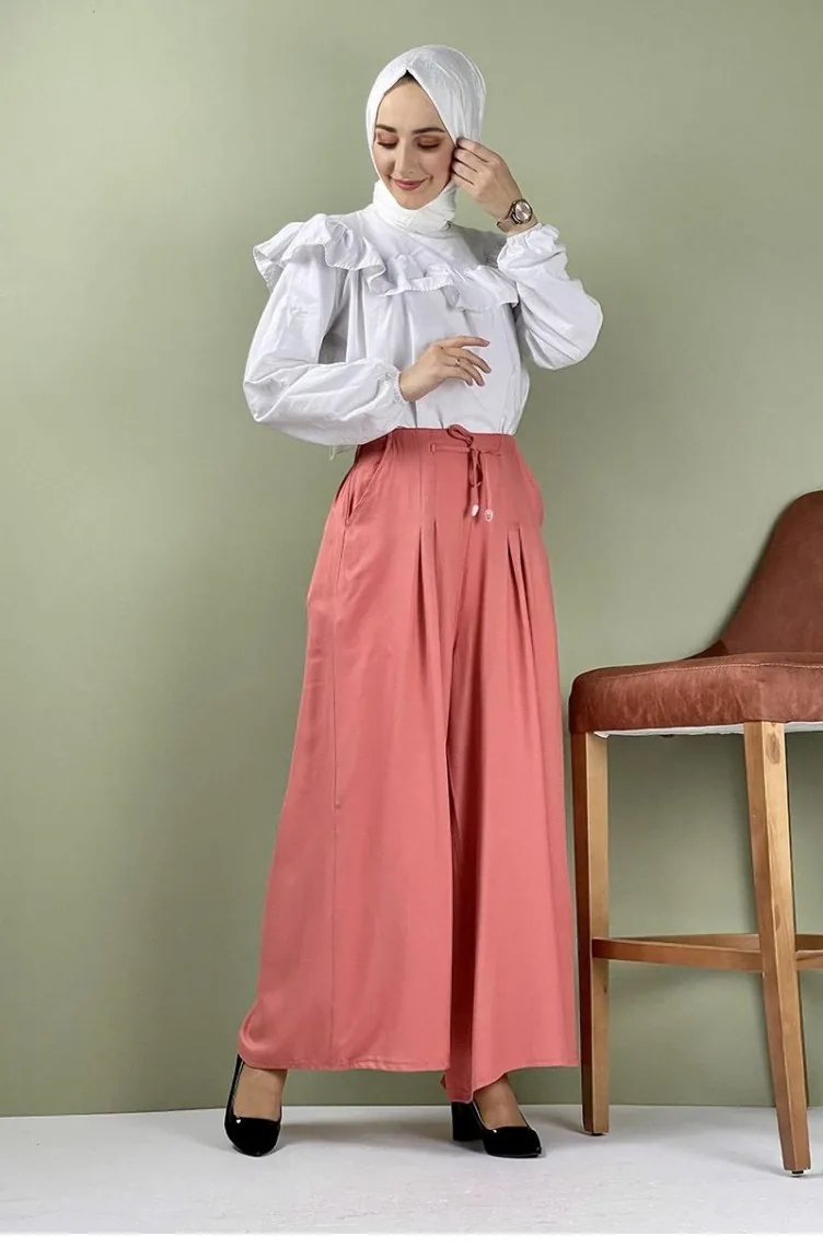 6114Nrs Trousers Skirt Salmon 7614