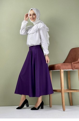 5225Nrs Pleated Skirt Purple 7659
