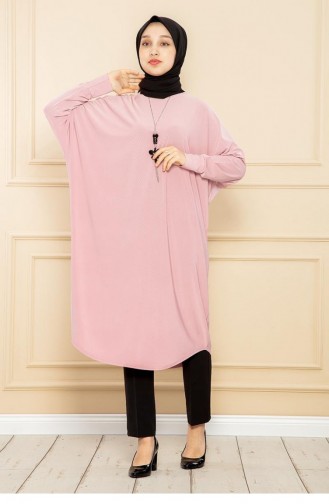 2044Mg Bat Sleeve Loose Tunic Powder 7730