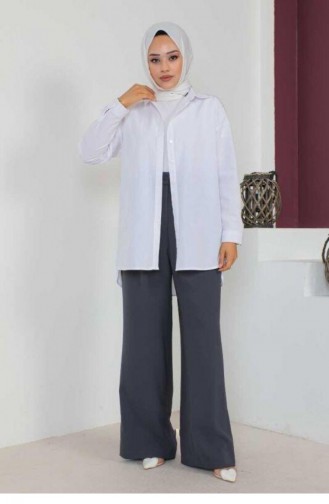 1524Tgm Plus Size Broek Antraciet 7779