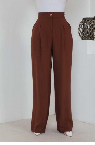 1524Tgm Plus Size Trousers Brown 7781