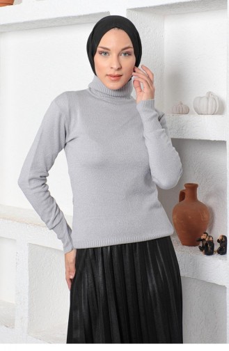 0029Mp Strickpullover Grau 7957