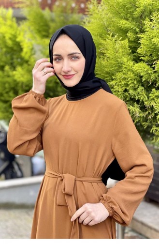 Zweifarbiges Hijab-Kleid 1516-06 Taba 1516-06