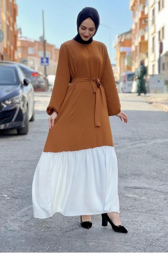 Zweifarbiges Hijab-Kleid 1516-06 Taba 1516-06