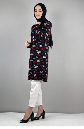 Patterned Tunic 1086-01 Red 1086-01