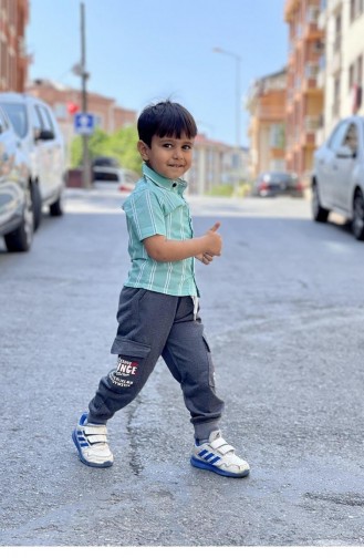 3008Brg Erkek Çocuk Kargo Pantolon Antrasit