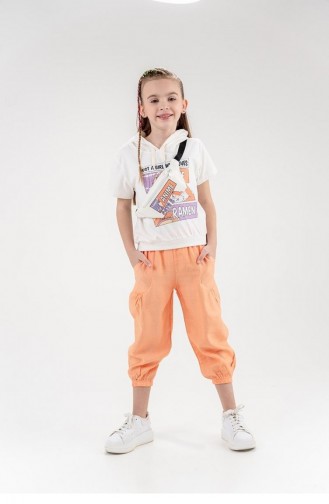 11769Sk Girl`s Sport Suit With Bag Salmon 8425