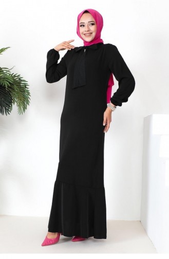 0294Sgs Robe Modèle Hijab Noir 8530