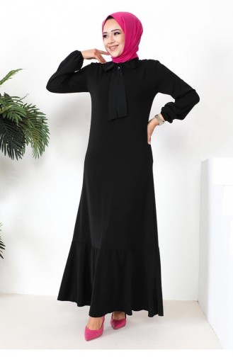 0294Sgs Robe Modèle Hijab Noir 8530