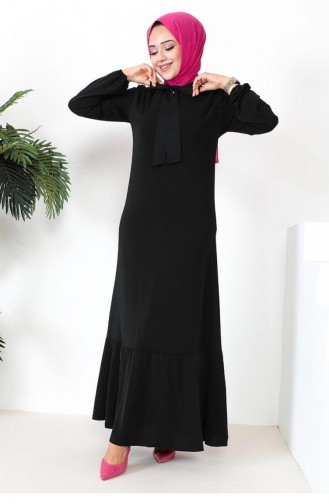 0294Sgs Hijab Model Dress Black 8530