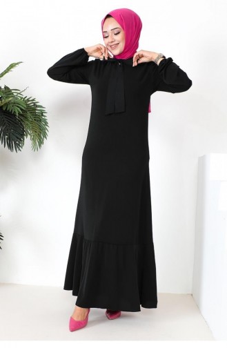 0294Sgs Hijab Model Jurk Zwart 8530