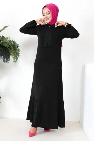 0294Sgs Robe Modèle Hijab Noir 8530