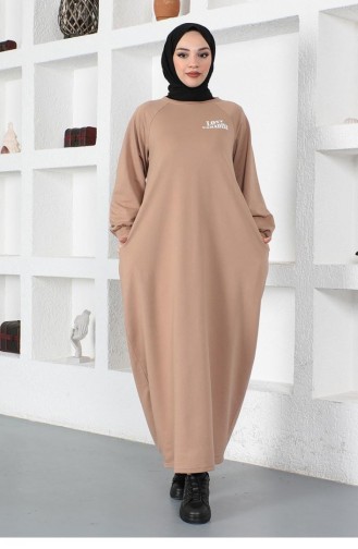 2040Mg Shalwar Model Loose Dress Mink 8692