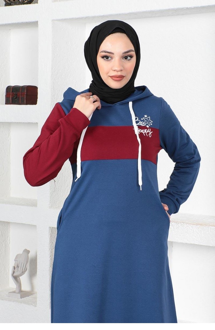Robe Sport Hijab Ecrit 2038 06 Indigo 2038 06 Sefamerve
