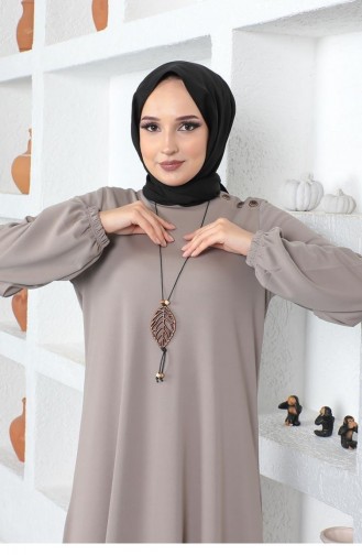 2041Mg Halskette Rundhals-Hijab-Kleid Nerz 8711