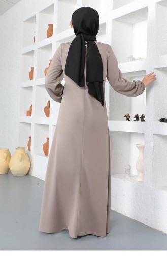 2041Mg Halskette Rundhals-Hijab-Kleid Nerz 8711