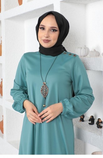 2041Mg Necklace Crew Neck Hijab Dress Mint 8712