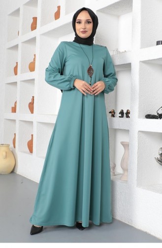 2041Mg Necklace Crew Neck Hijab Dress Mint 8712