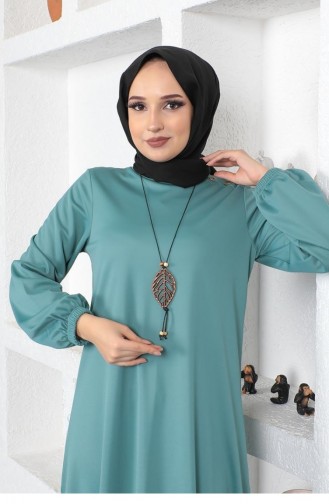 2041Mg Necklace Crew Neck Hijab Dress Mint 8712