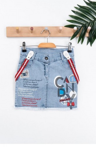 11706Sk Girl`s Suspender Skirt Red 8950