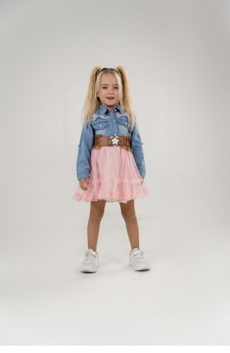 11664Sk Girl`s Belted Tutu Skirt Dusty Rose 8984