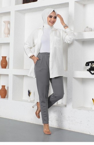 Pantalon Femme À Lacets 2053Mg Gris 9087