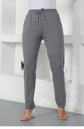 2053Mg Lace-Up Women`s Trousers Gray 9087