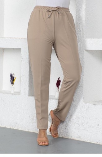 2053Mg Lace-Up Women`s Trousers Mink 9088