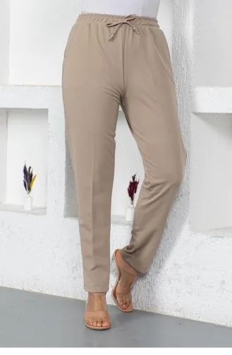 Pantalon Femme À Lacets 2053Mg Vison 9088