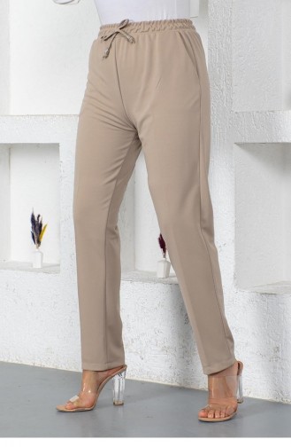 2053Mg Lace-Up Women`s Trousers Mink 9088